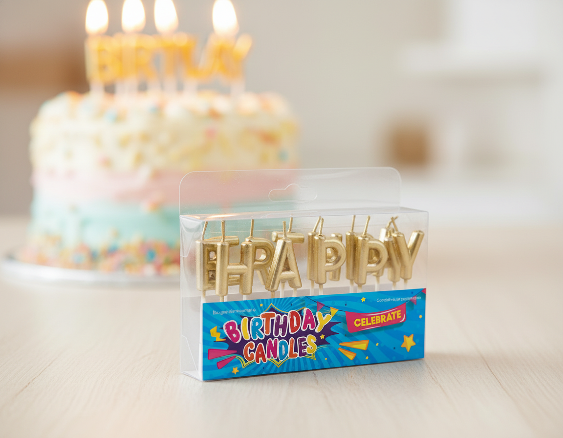 Velas Feliz Cumpleaños Color Dorado 1 un