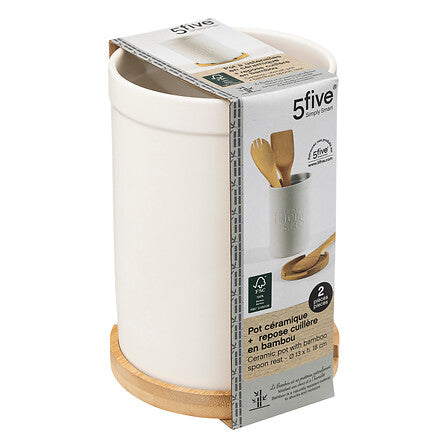 Contenedor Utensilios Natureo White 5five 1 un