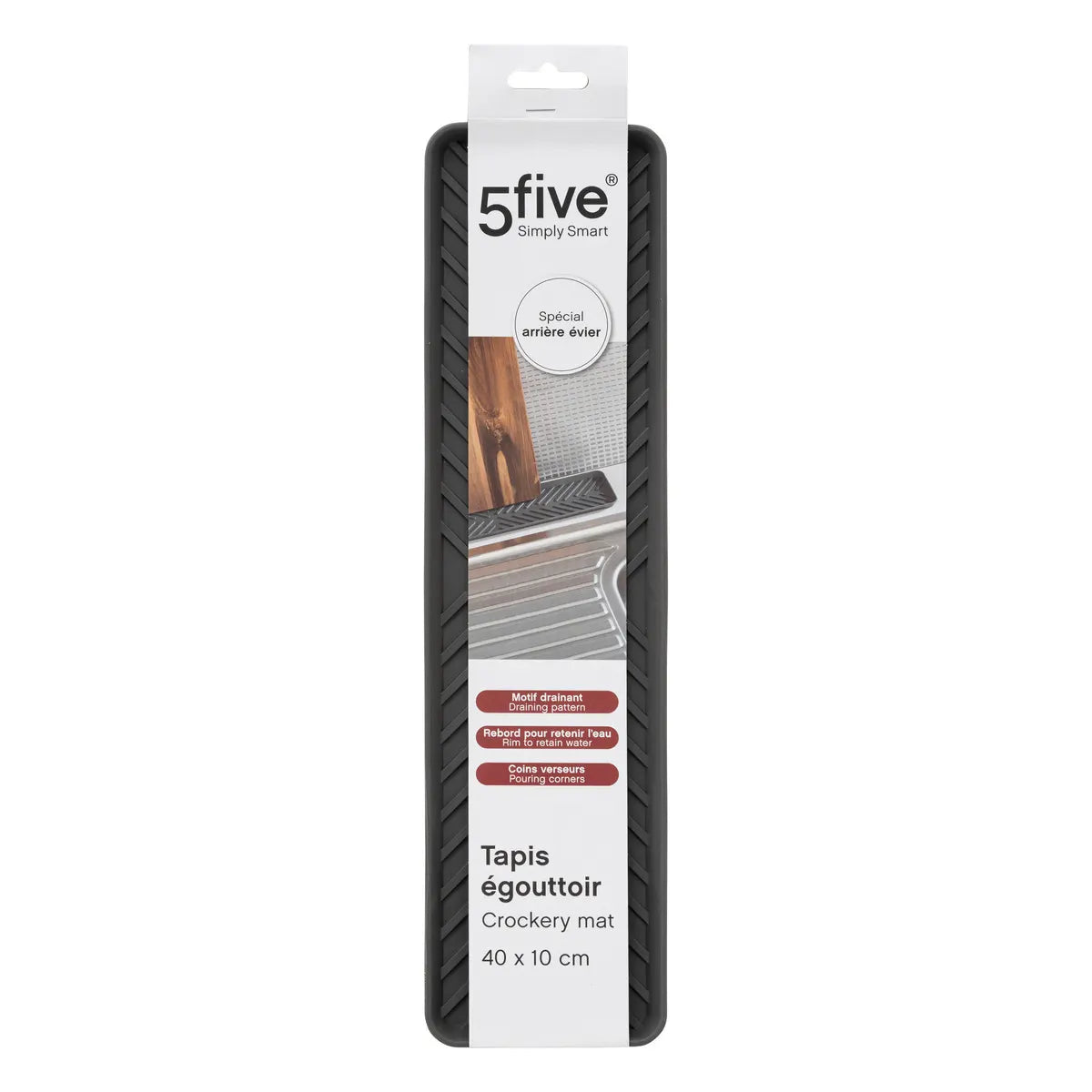 Mat Secador Platos 10 x 40 cm 5five 1 un