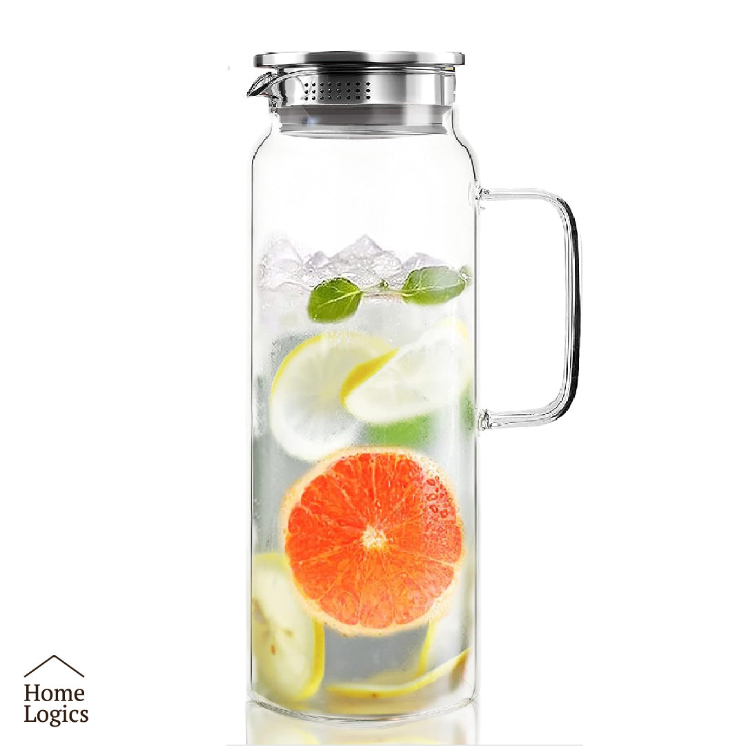 Jarro Vidrio Tapa Acero Inox 1.5L Home Logics 1 un