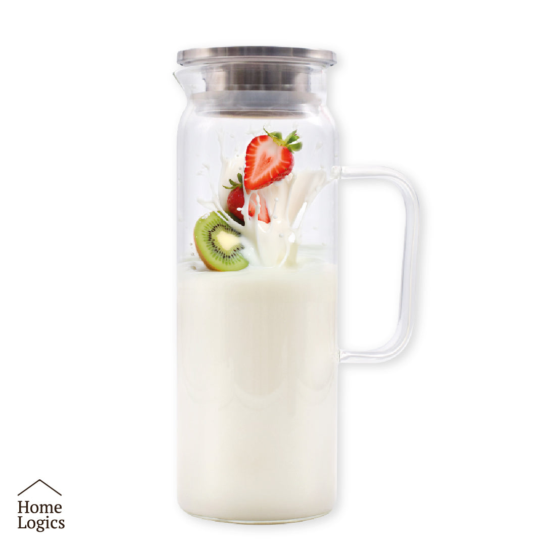 Jarro Vidrio Tapa Acero Inox 1.5L Home Logics 1 un