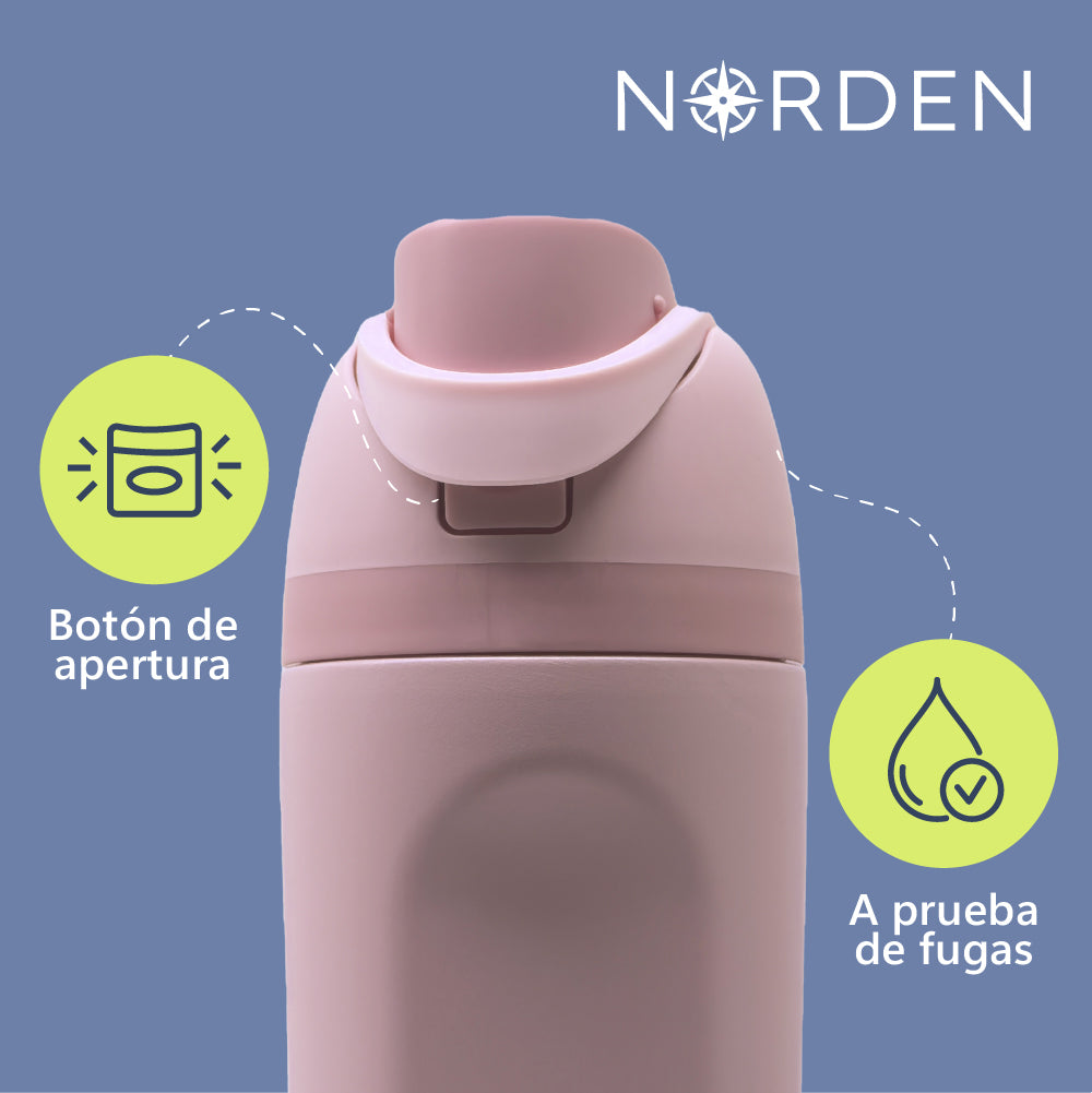 Botella Acero Inoxidable Rose 600 ml Norden 1 un
