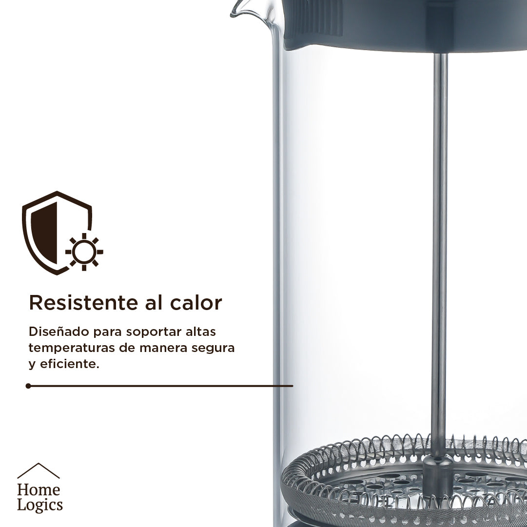 Cafetera Prensa Francesa Single Glass 1 L Home Logics 1 un