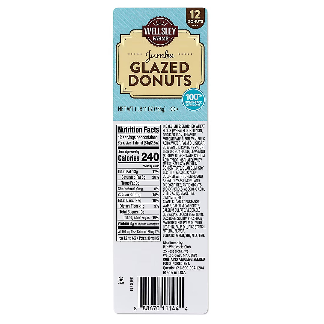 Donuts Glaseadas Wellsley Farms 12 x 63.7 g