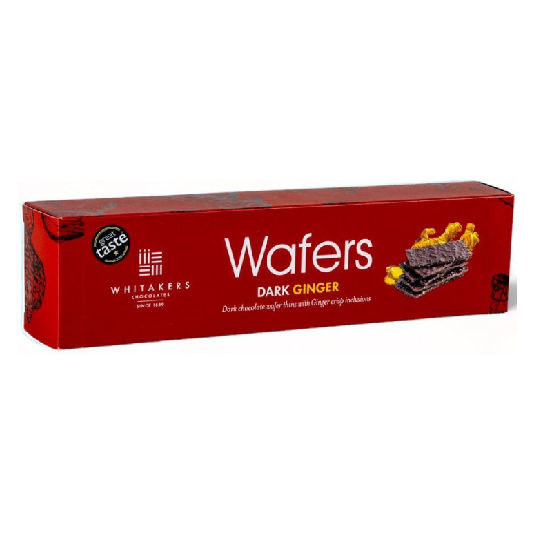 Chocolate Negro Jengibre Wafers Whitakers 175 g