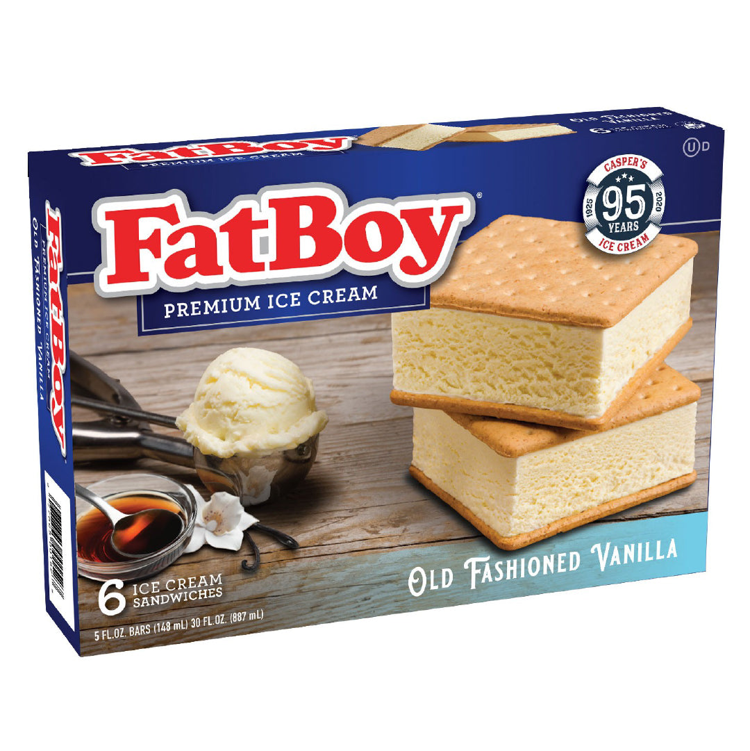 Sandwich Helado Vainilla Old Fashioned FatBoy 6 x 148 ml