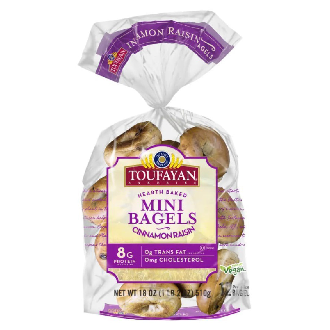 Bagels Canela Pasas Mini Toufayan 510 g