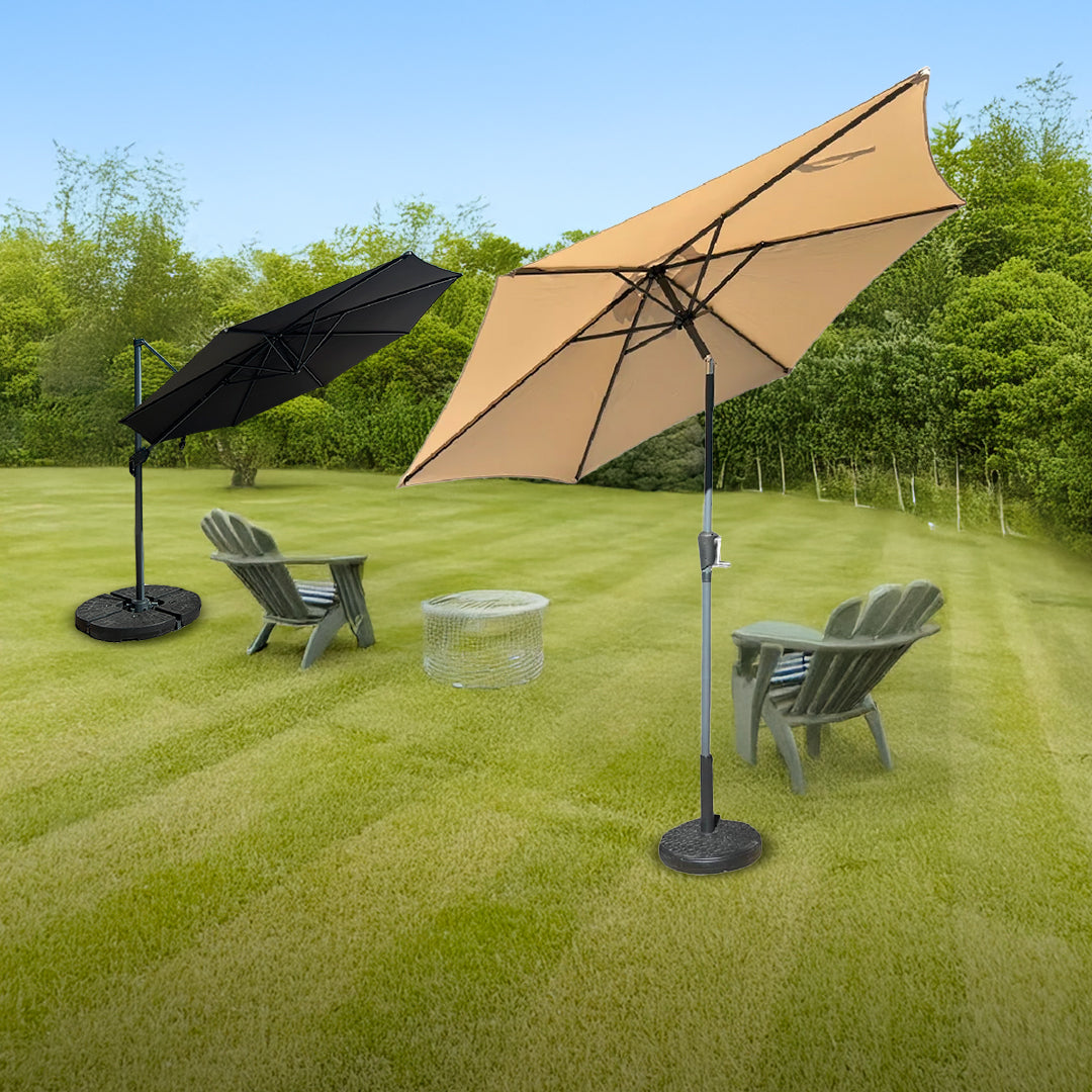 Set Quitasol 2,7m x 2,7m con Base de Cemento Canberra