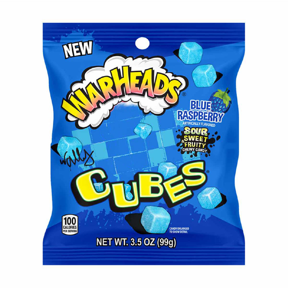 Caramelos Cubes Frambuesa Azul Warheads 99 g