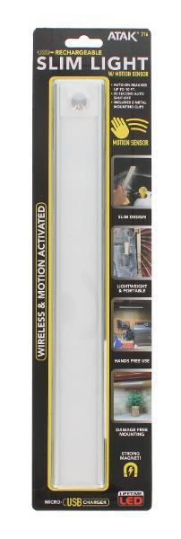 Luz LED Recargable USB 30,5 Cm Con Sensor Movimiento Atak 1 un