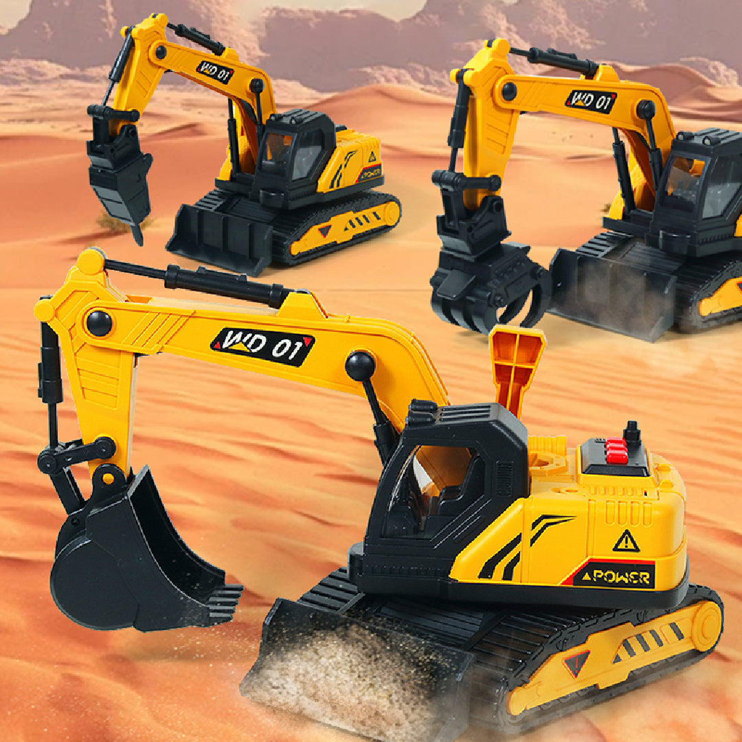 Retroexcavadora de Juguete con Luces y Sonido 1 un