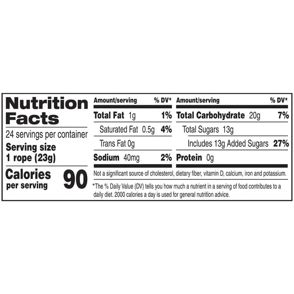 Masticable Rope Frutilla Laffy Taffy 24 x 22.9 g