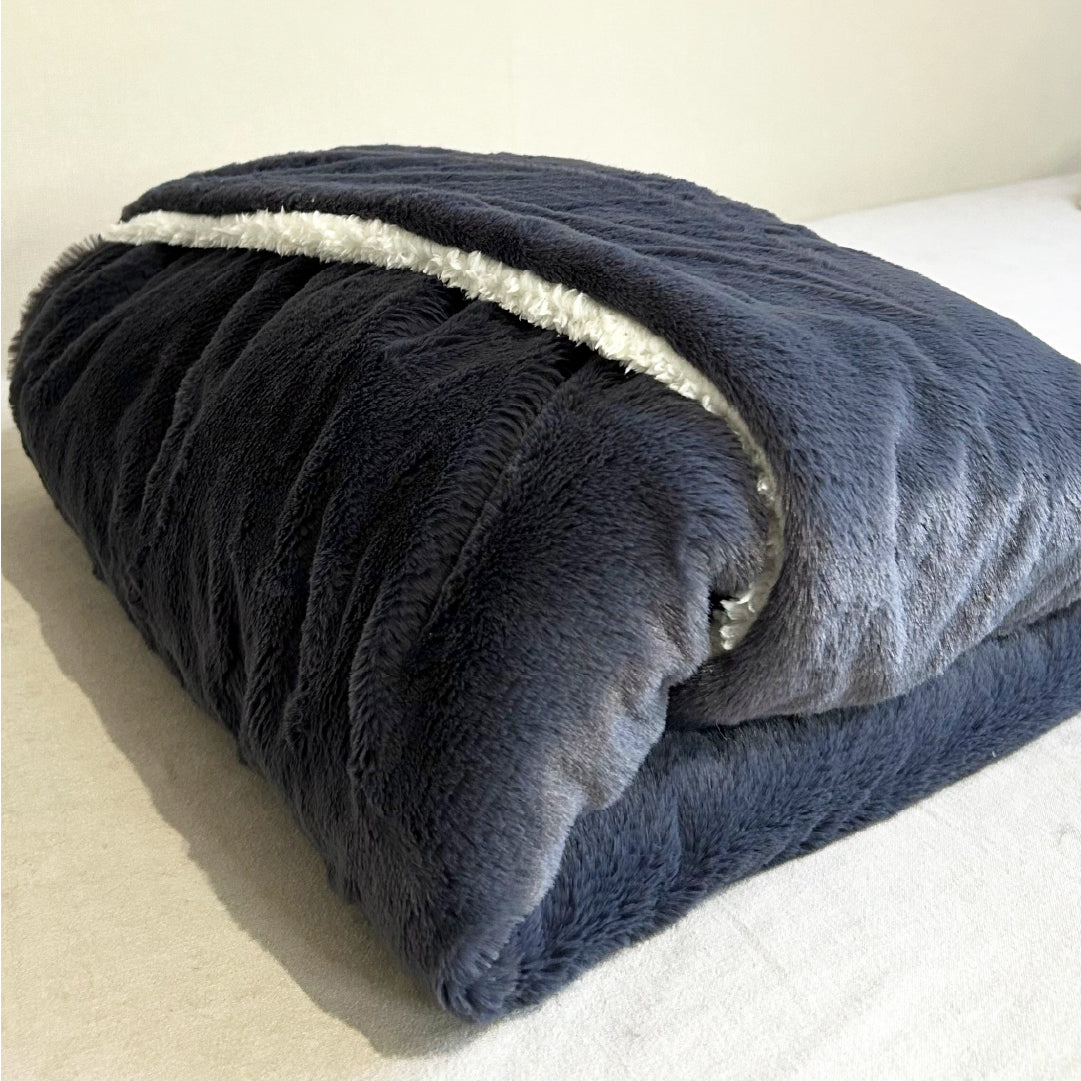 Manta Sherpa Gray Comfy Bliss 1 un