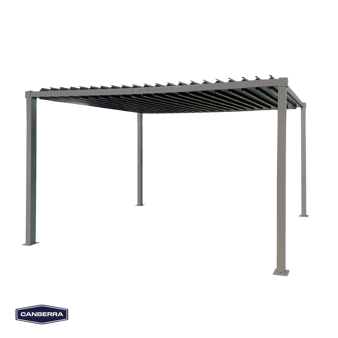 Pérgola Bioclimática 3 x 4 m Acero Techo Ajustable Solara Canberra 1 un