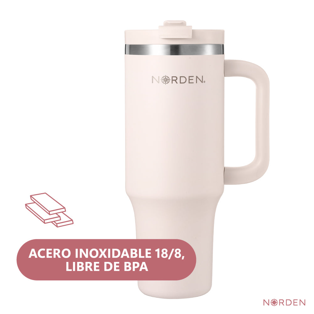Botella Térmica Tumbler Leak-Proof Pink 1200 ml Norden 1 un