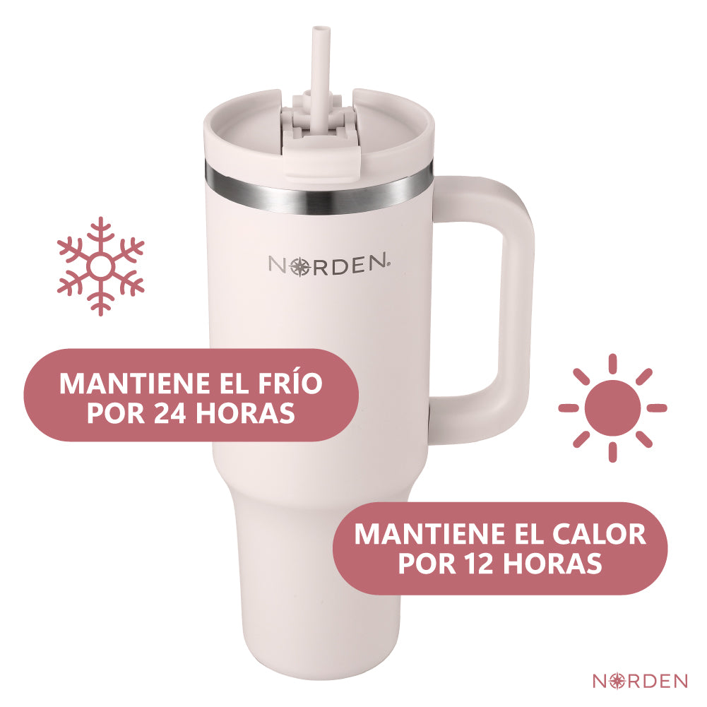 Botella Térmica Tumbler Leak-Proof Pink 1200 ml Norden 1 un