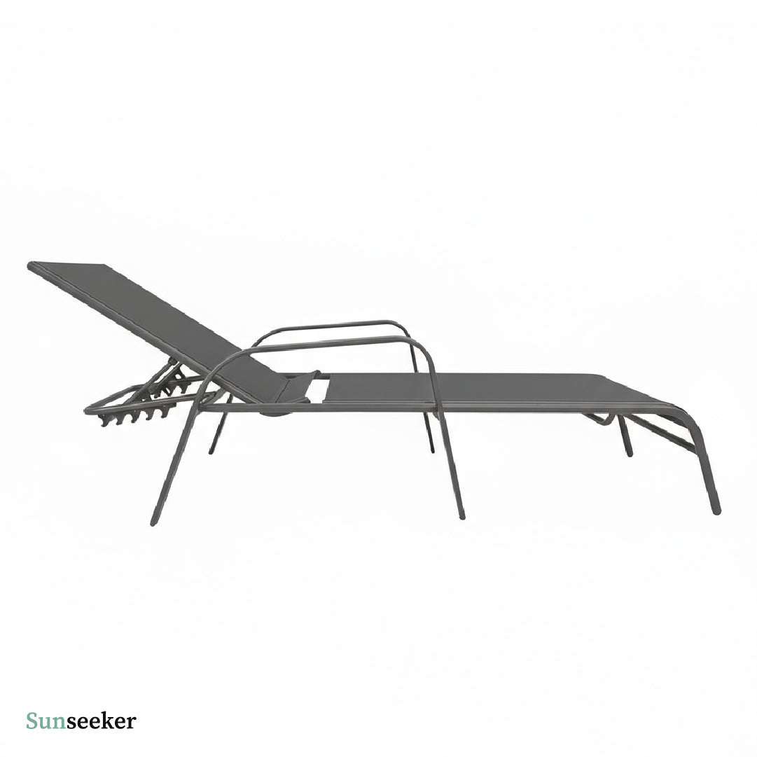 Reposera Acero Reposabrazos 198 x 67 x 52 cm Cool Gray Sunseeker 1 un