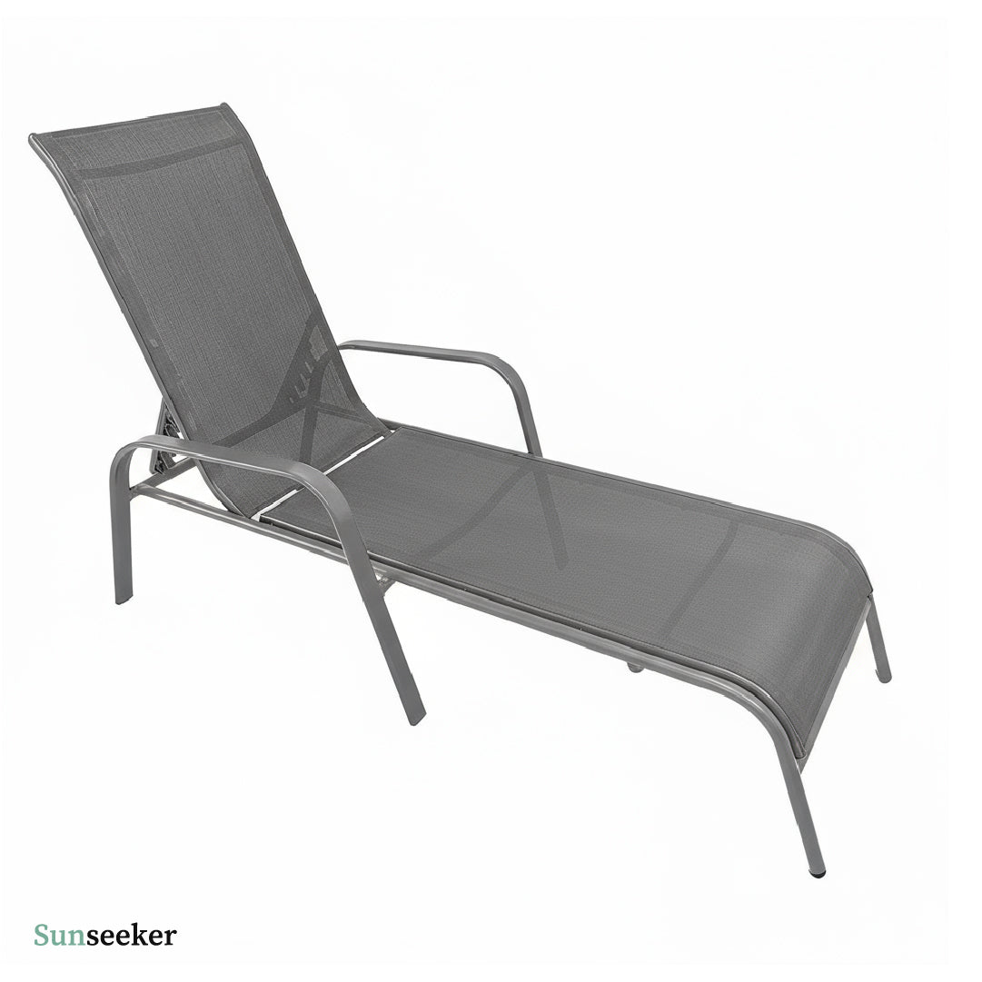 Reposera Acero Reposabrazos 198 x 67 x 52 cm Cool Gray Sunseeker 1 un