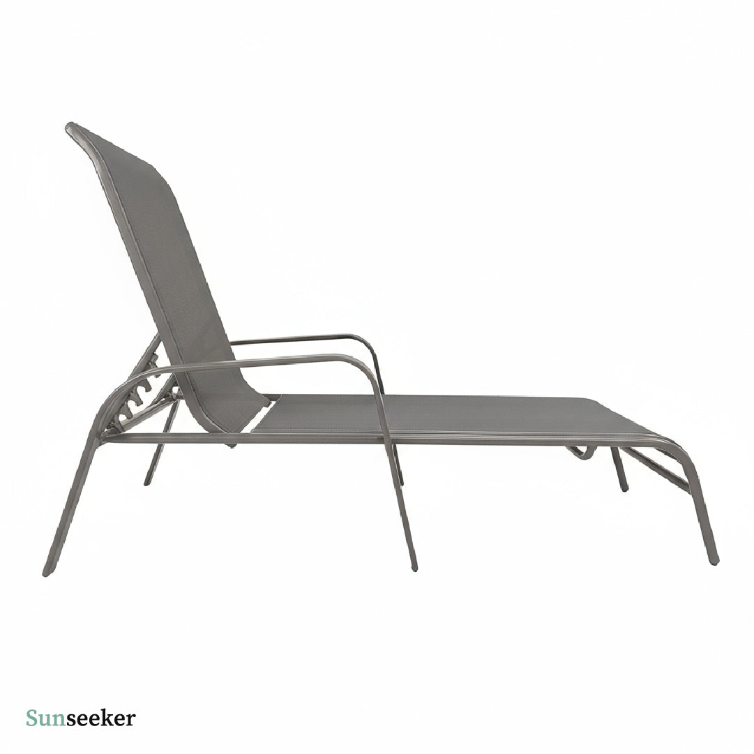 Reposera Acero Reposabrazos 198 x 67 x 52 cm Cool Gray Sunseeker 1 un