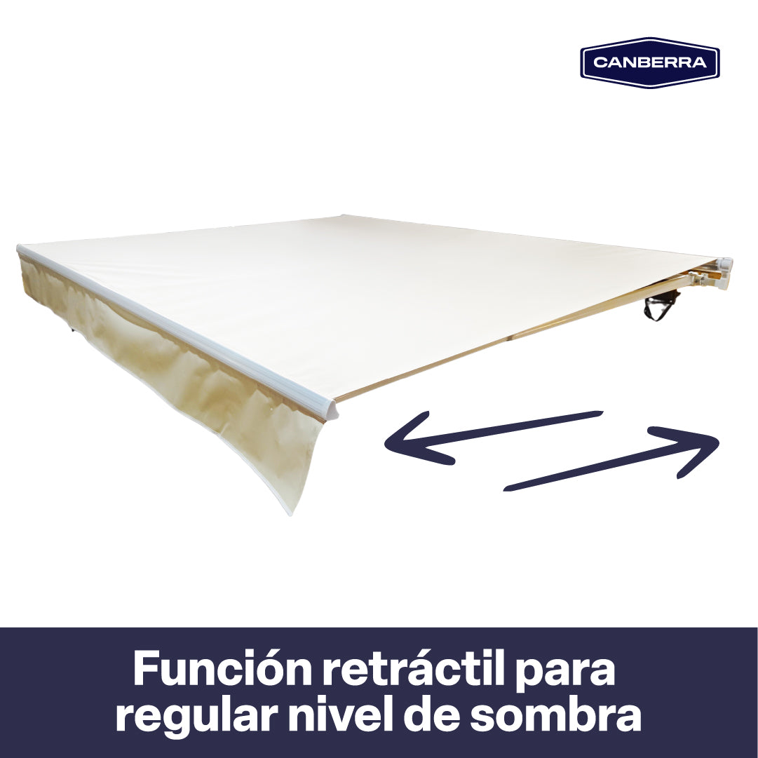 Toldo Retráctil 3 x 2.5 m Beige Canberra 1 un