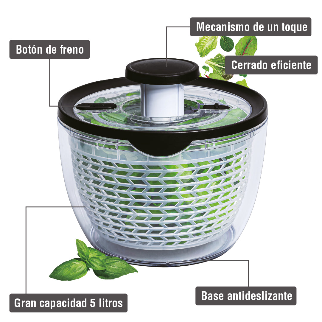 Secador Centrífuga Ensalada 5L Home Logics 1 un