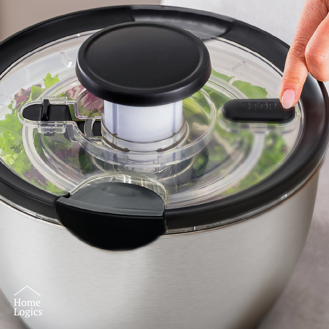 Secador Centrífuga Ensalada Acero Inox 5L Home Logics 1 un