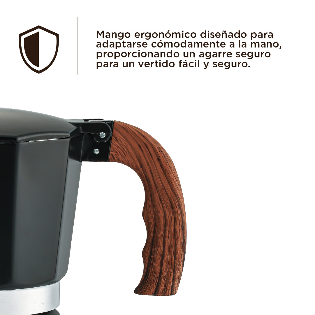 Cafetera Moka Italiana Aluminio 6 Pocillos 300 ml Home Logics 1 un