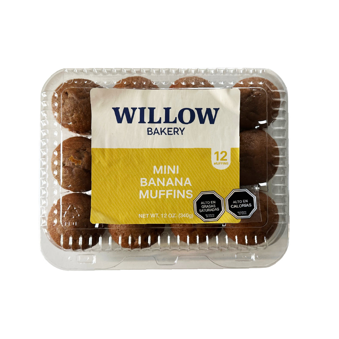 Muffins Banana Mini Willow Bakery 340 g