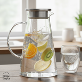 Jarro Vidrio Tapa Acero Inox 1.9L Home Logics 1 un