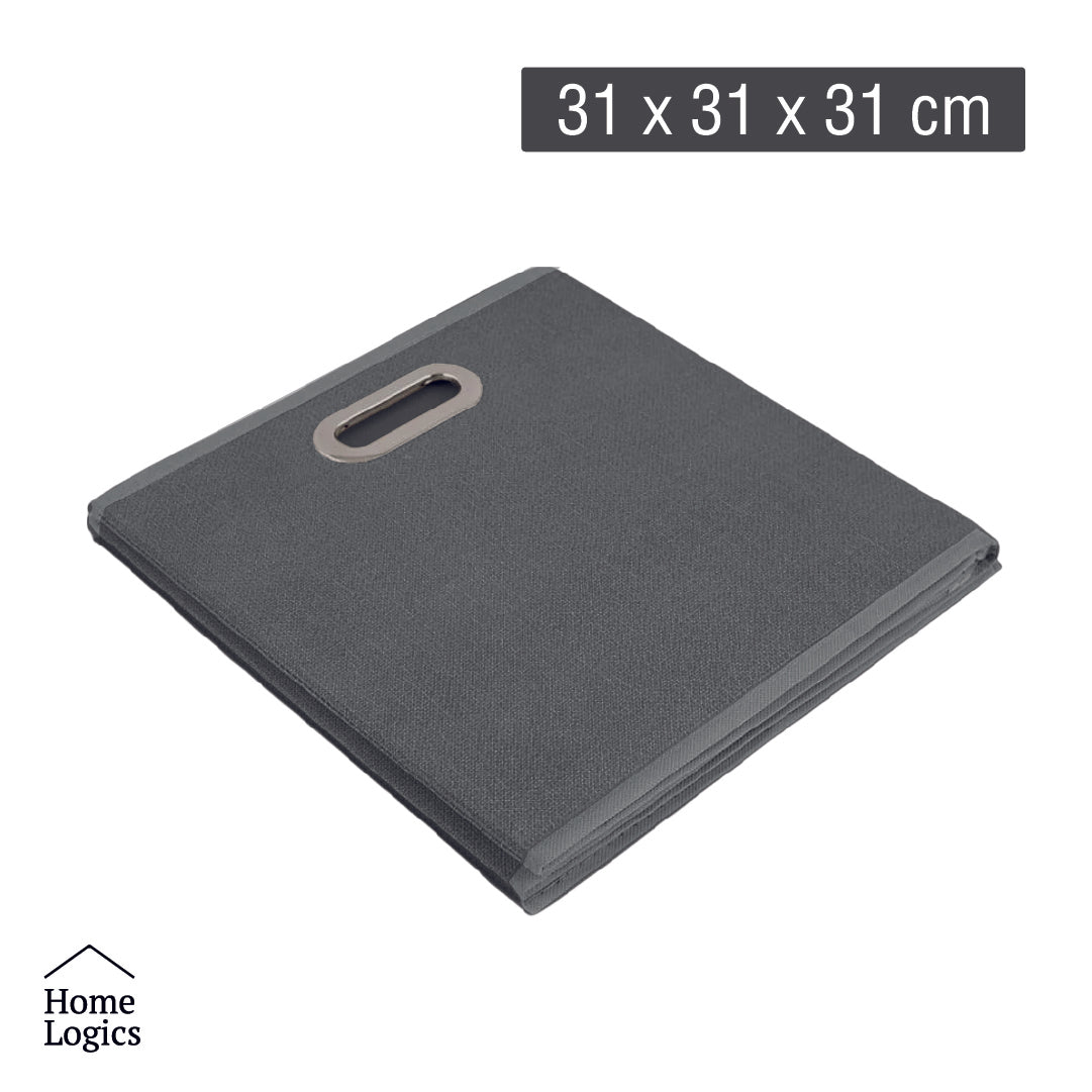 Caja Almacenamiento Gris 31 x 31 cm Home Logics 1 un
