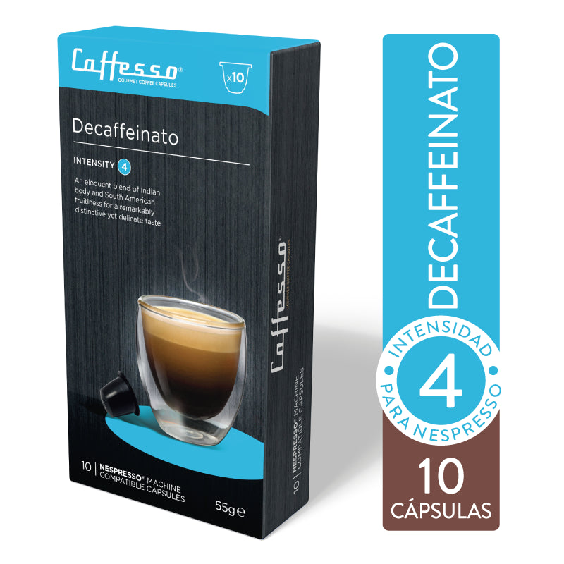 Cápsulas de Café Descafeinado para Nespresso Caffesso 10 un