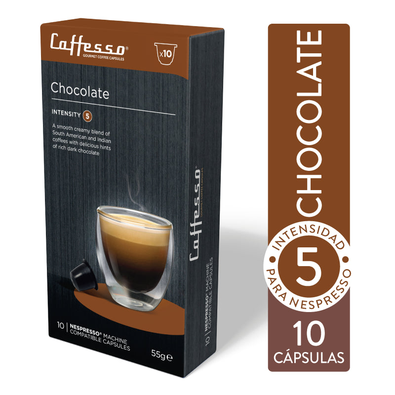 Cápsulas de Café Chocolate para Nespresso Caffesso 10 un