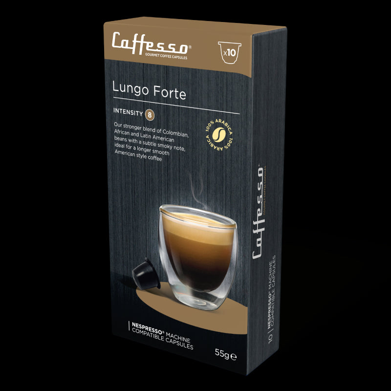 Cápsulas de Café Lungo Forte para Nespresso Caffesso 10 un