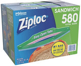 Bolsas Herméticas Sandwich 16 x 15 cm Ziploc Pack 4 x 145 un