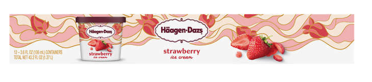 Helado Frutilla Häagen-Dazs 12 un x 106 ml