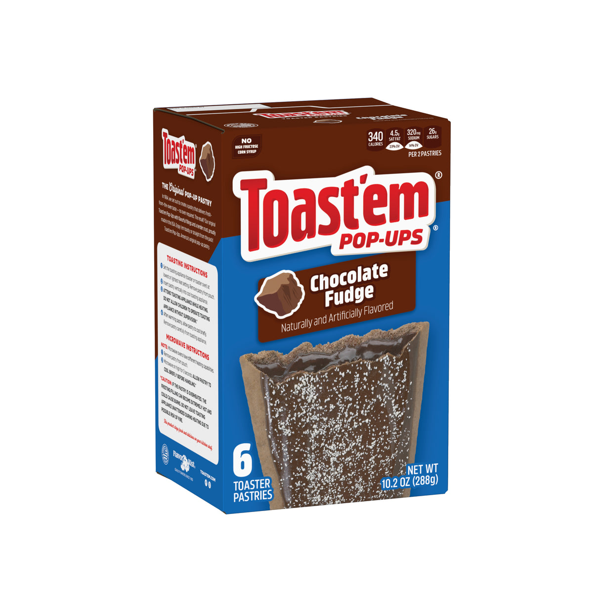 Pop-Ups Fudge Chocolate Toast'Em 6 un x 48 g
