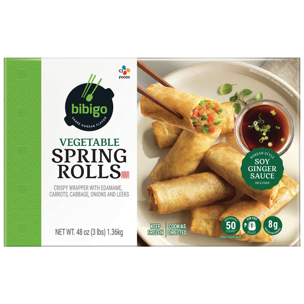 Rollitos Primavera de Verduras Congelados Bibigo 1,36 kg