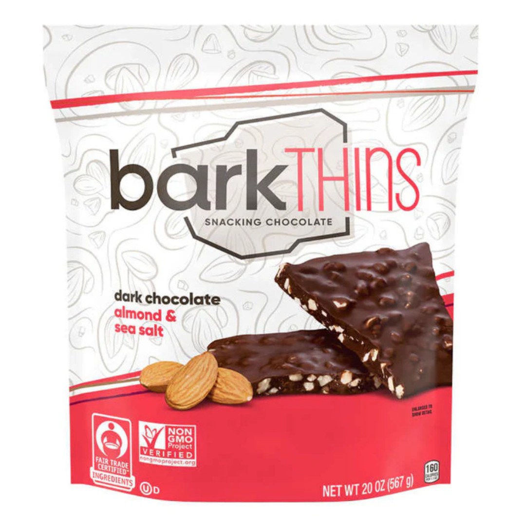 Chocolate Negro con Almendras y Sal de Mar Bark Thins 567 g