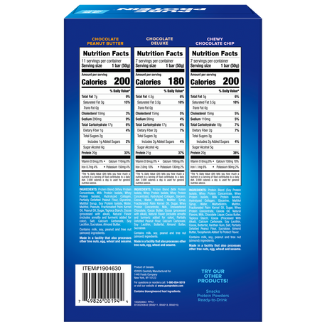 Barritas de Proteína Variedades Pure Protein 25 un x 50 g