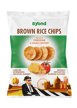 Rice Chips Brit Style Cheddar and Tomato Chutney B.Yond 12 x 60 g