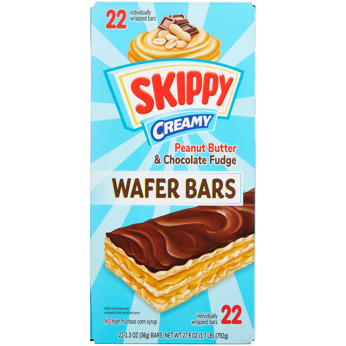 Barra Oblea Mantequilla de Man’ Cremosa y Chocolate Skippy 22 un x 36 g