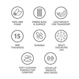 Training Mat Black 15 mm Norden 1 un