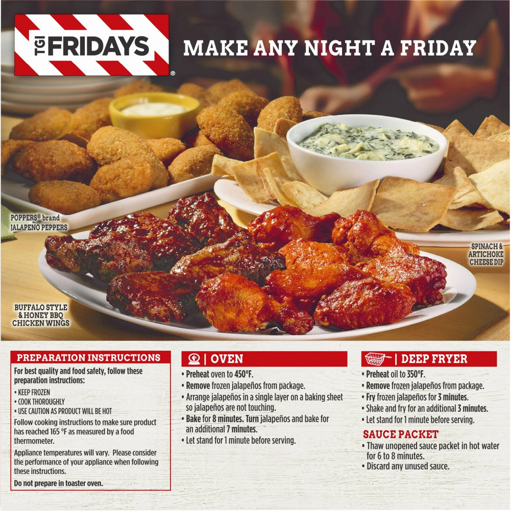 Jalapeños Rellenos Queso Crema Poppers TGI Fridays 425 g