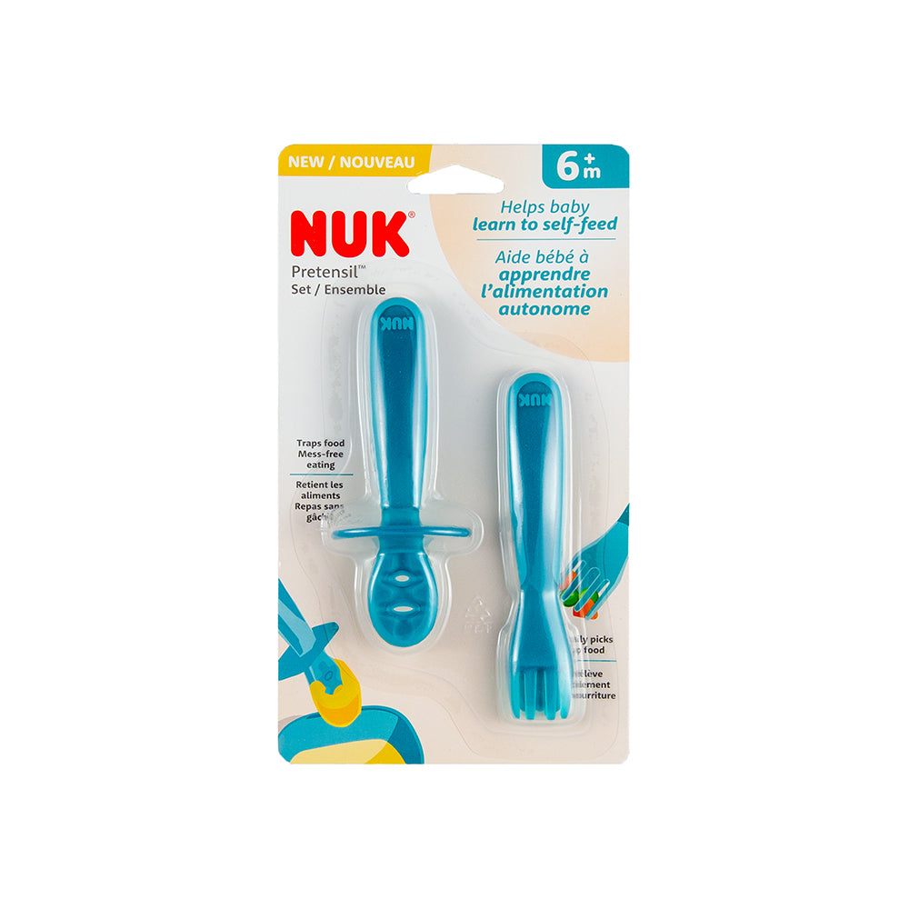 Set Pre-Cubiertos Cuchara Tenedor Bebé 6M NUK 1 un