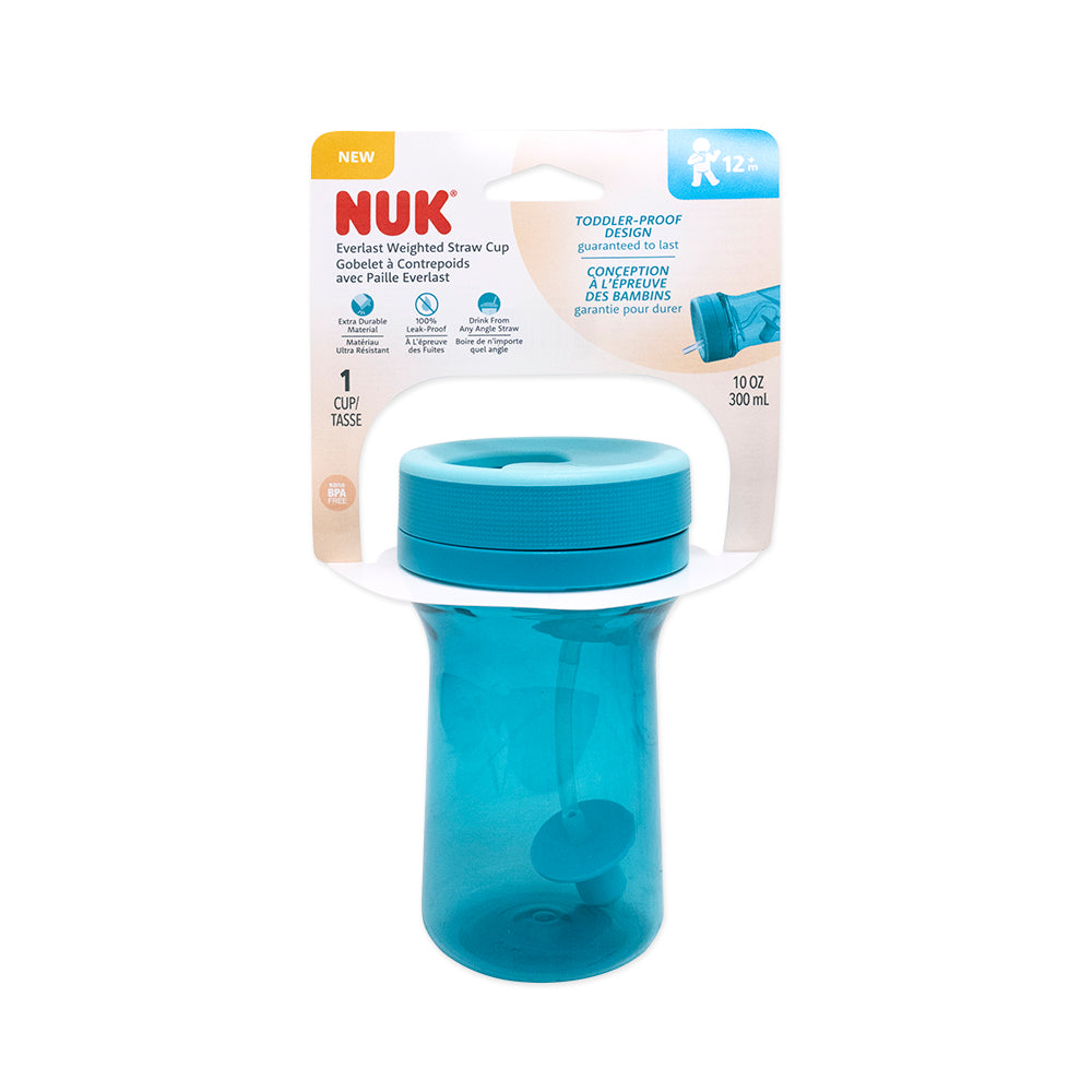 Vaso Niños Bombilla Weighted Straw 300 ml NUK 1 un