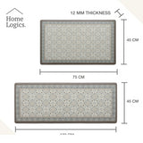 Set de 2 Alfombras Anti Fatiga Gris 12 mm Home Logics 1 un