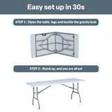 Mesa Multiuso Plegable 182 cm Canberra