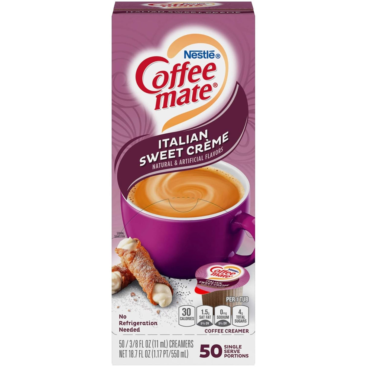 Crema para Café Individual Italian Sweet Coffee-Mate Nestle 50 un x 11 ml