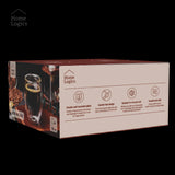 Set 4 Vasos Vidrio Doble Pared Classic 200 ml Home Logics 4 un