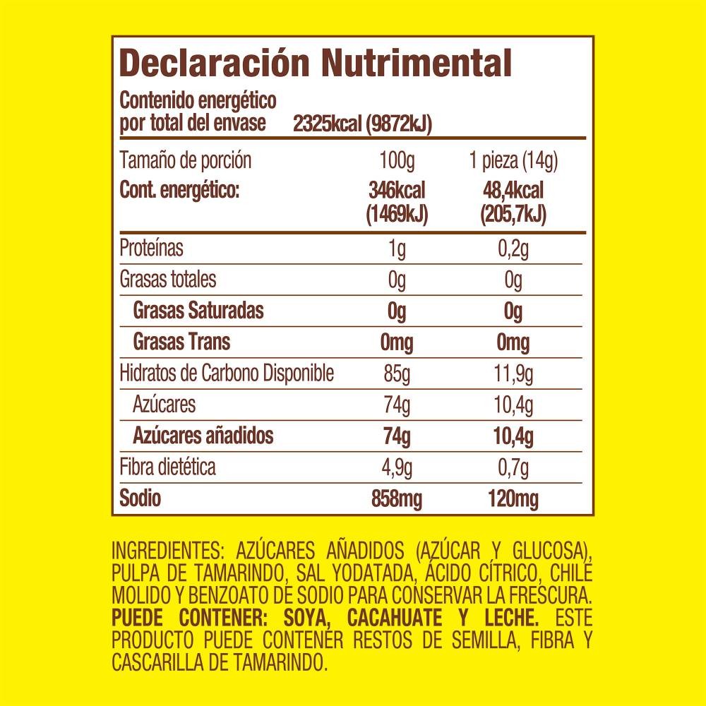 Masticables Pulparindo Original de la Rosa 48 x 14 g